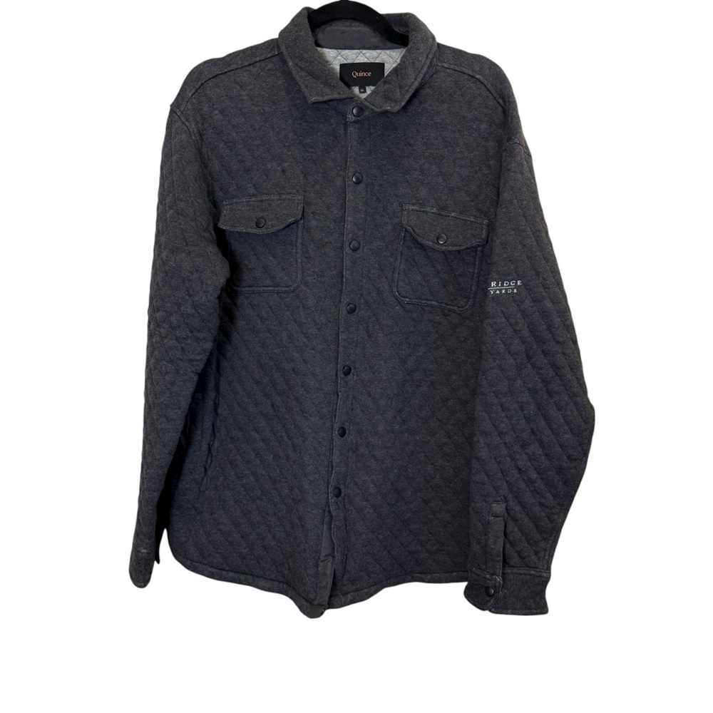 Quince Men’s Charcoal Quilted Snap Front Jacket/Shacket Sz XL